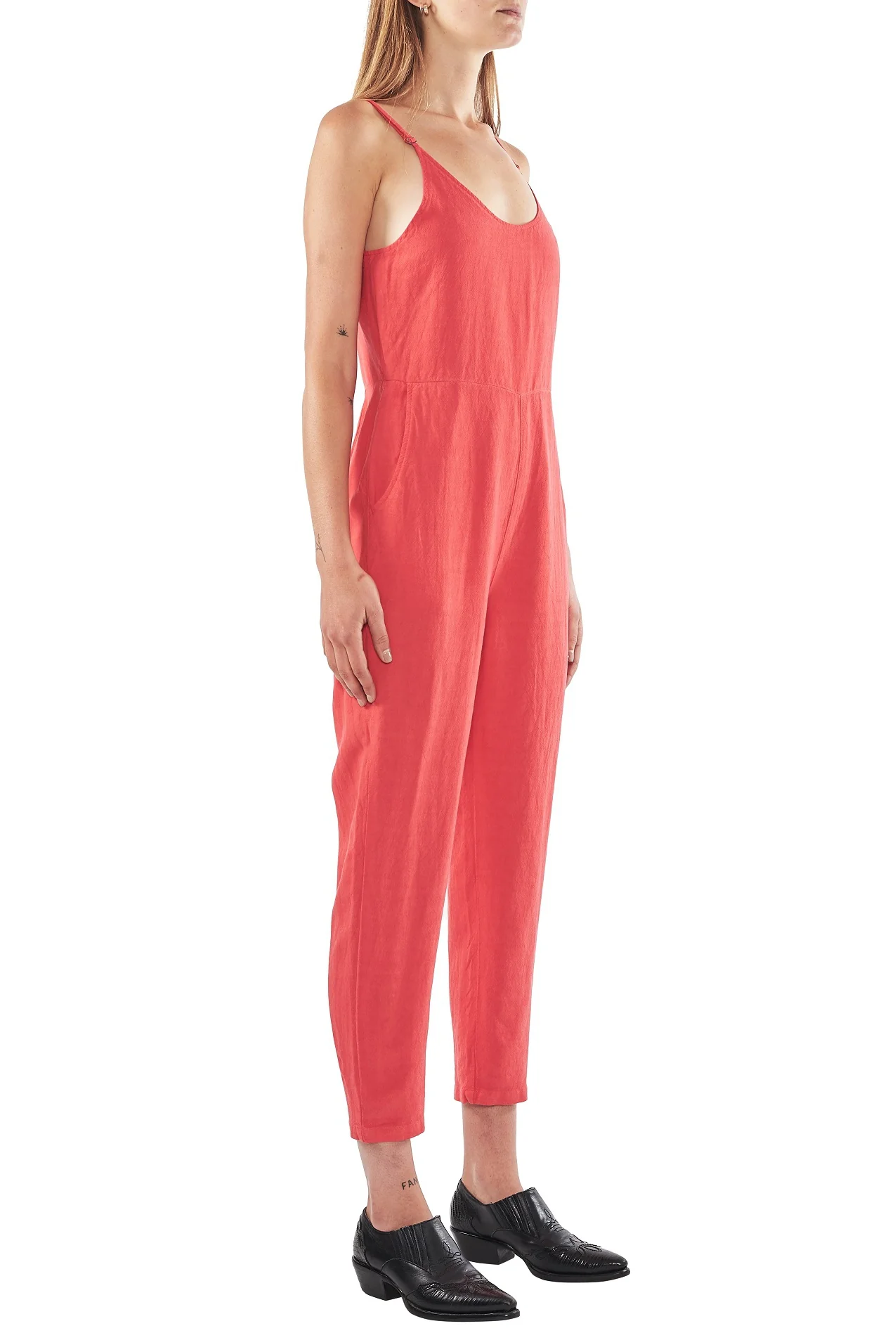 Neuw WOMENS JACKSON LINEN ONE PIECE RIOT RED - Image 4
