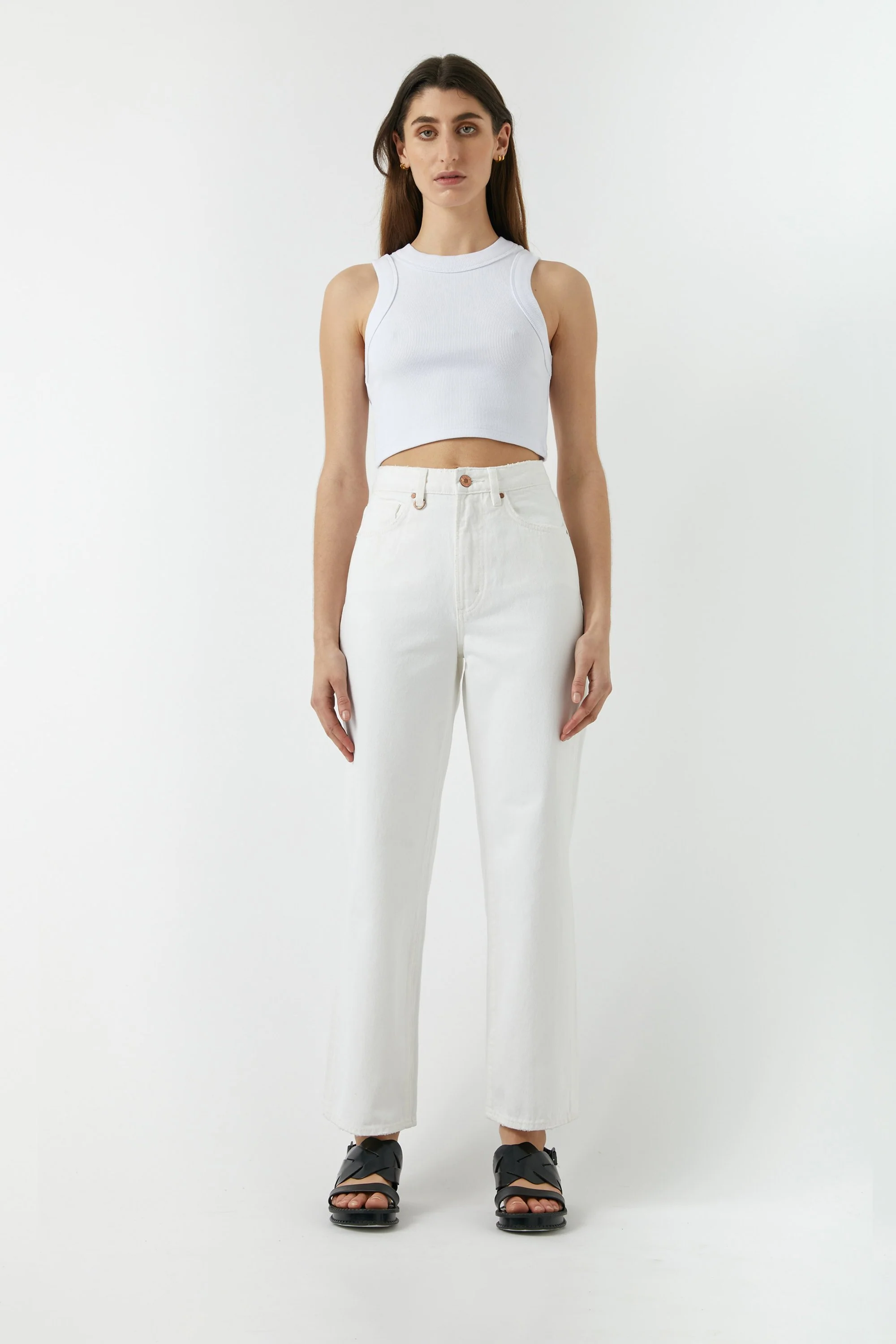 NEUW Womens Jonesy Crop Top - White - Image 3