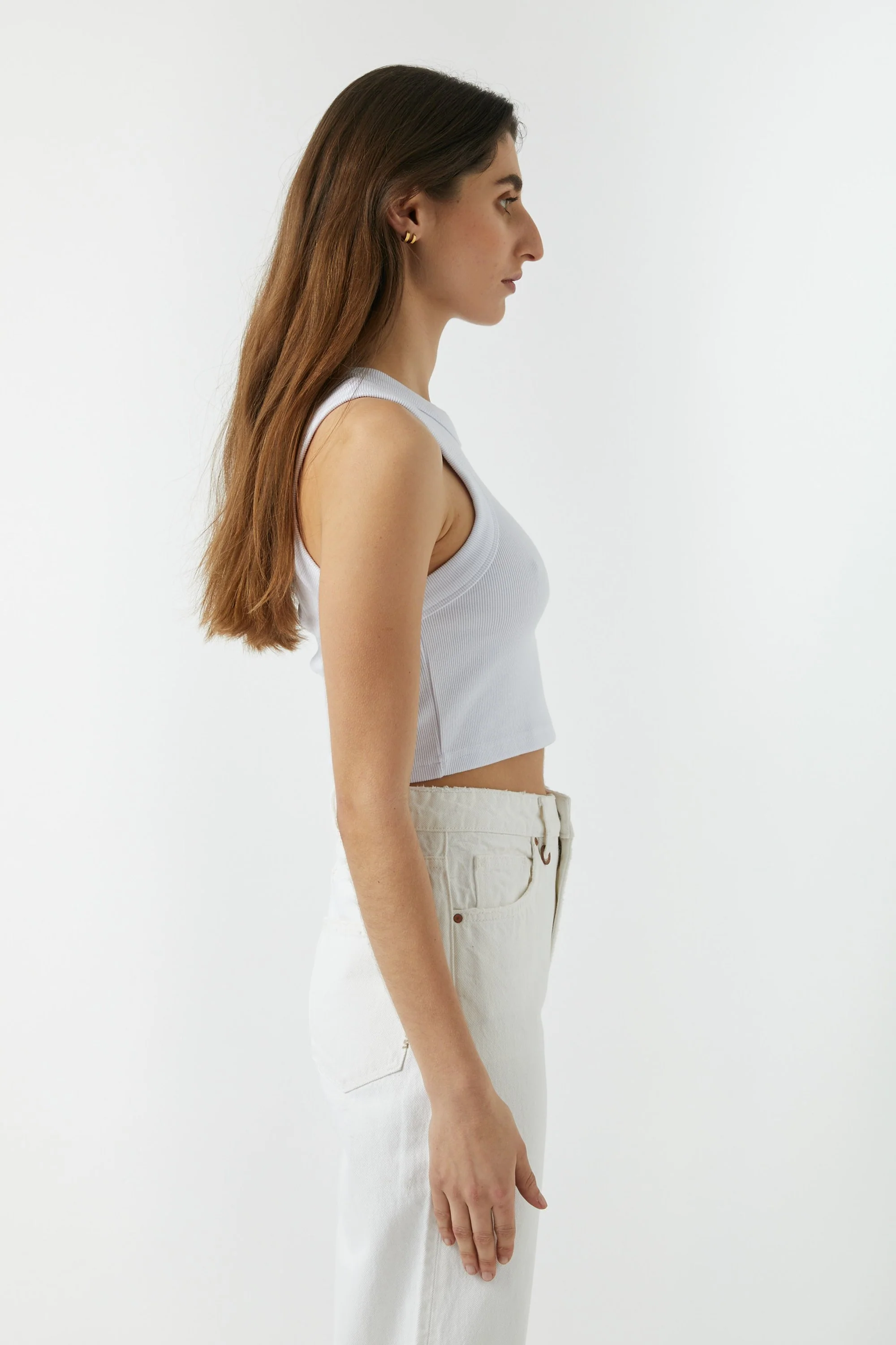 NEUW Womens Jonesy Crop Top - White - Image 7