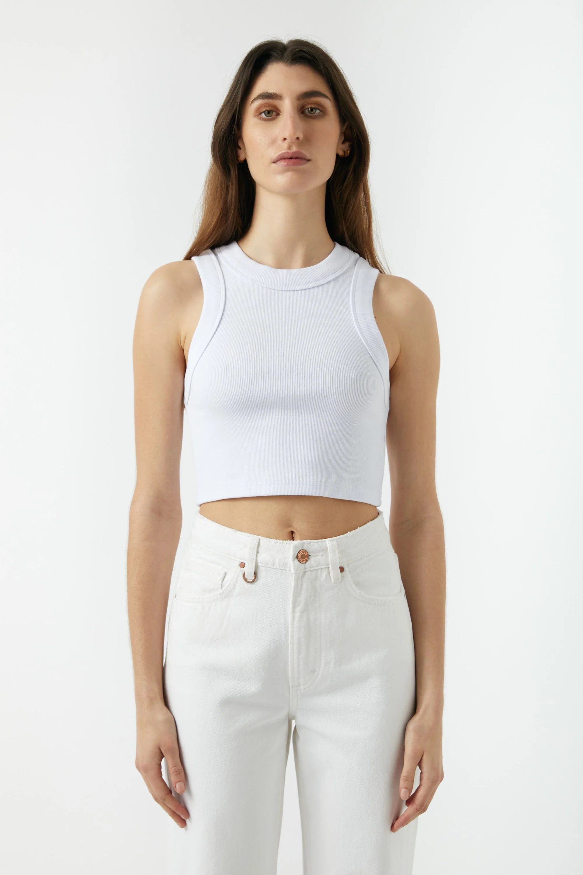 NEUW Womens Jonesy Crop Top - White - Image 8