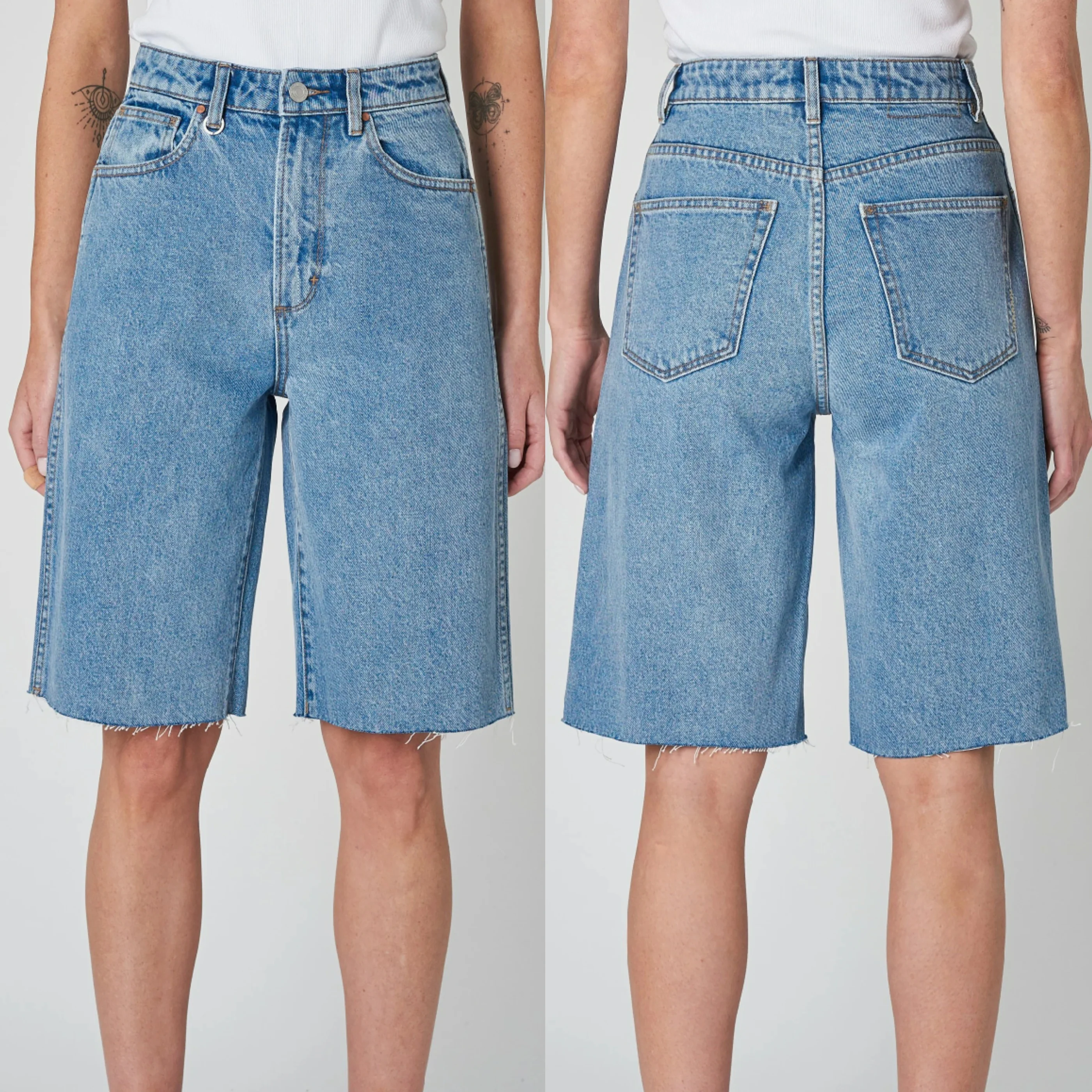 NEUW Womens Sade Denim Short - Serene Blue - Image 3