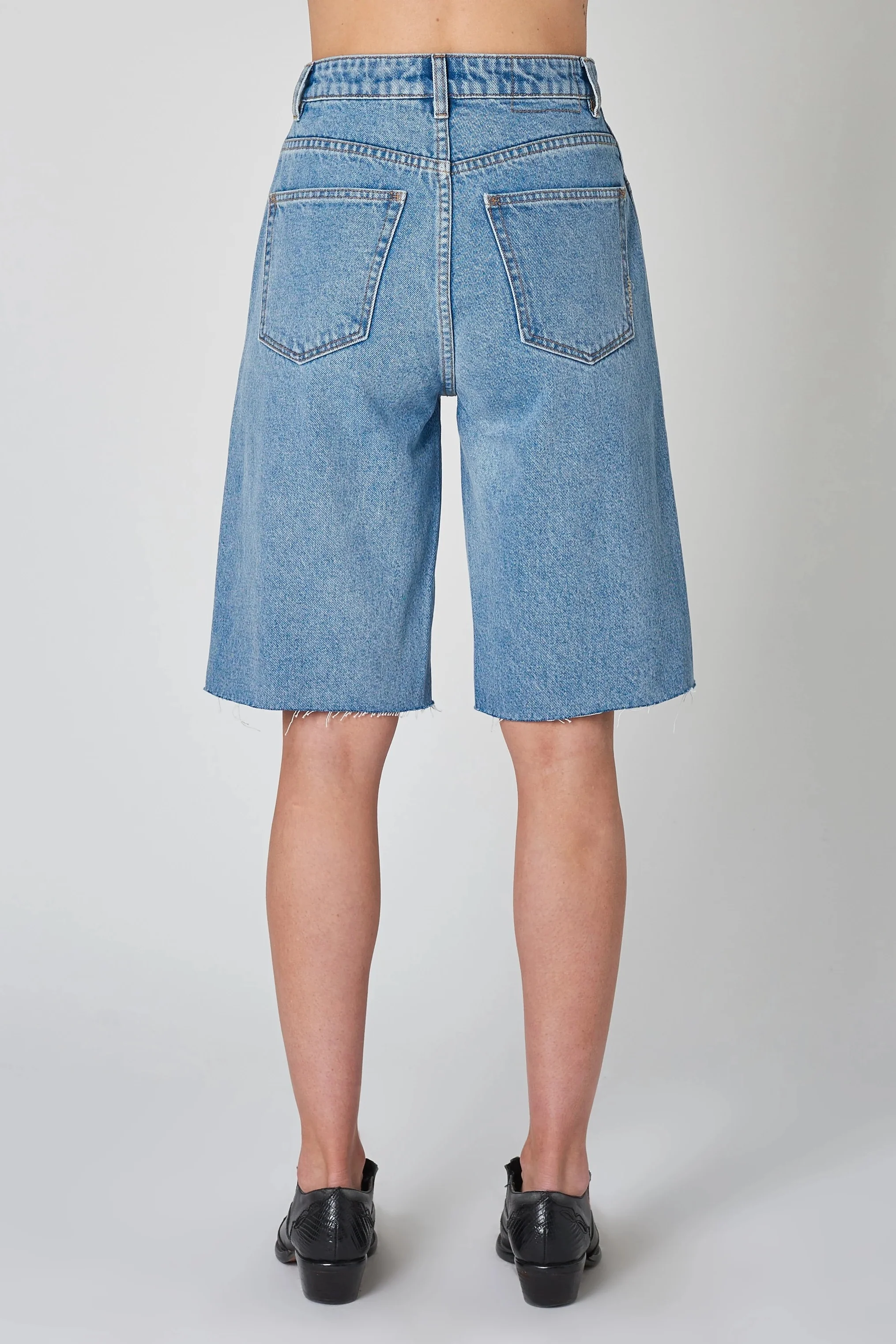 NEUW Womens Sade Denim Short - Serene Blue - Image 4