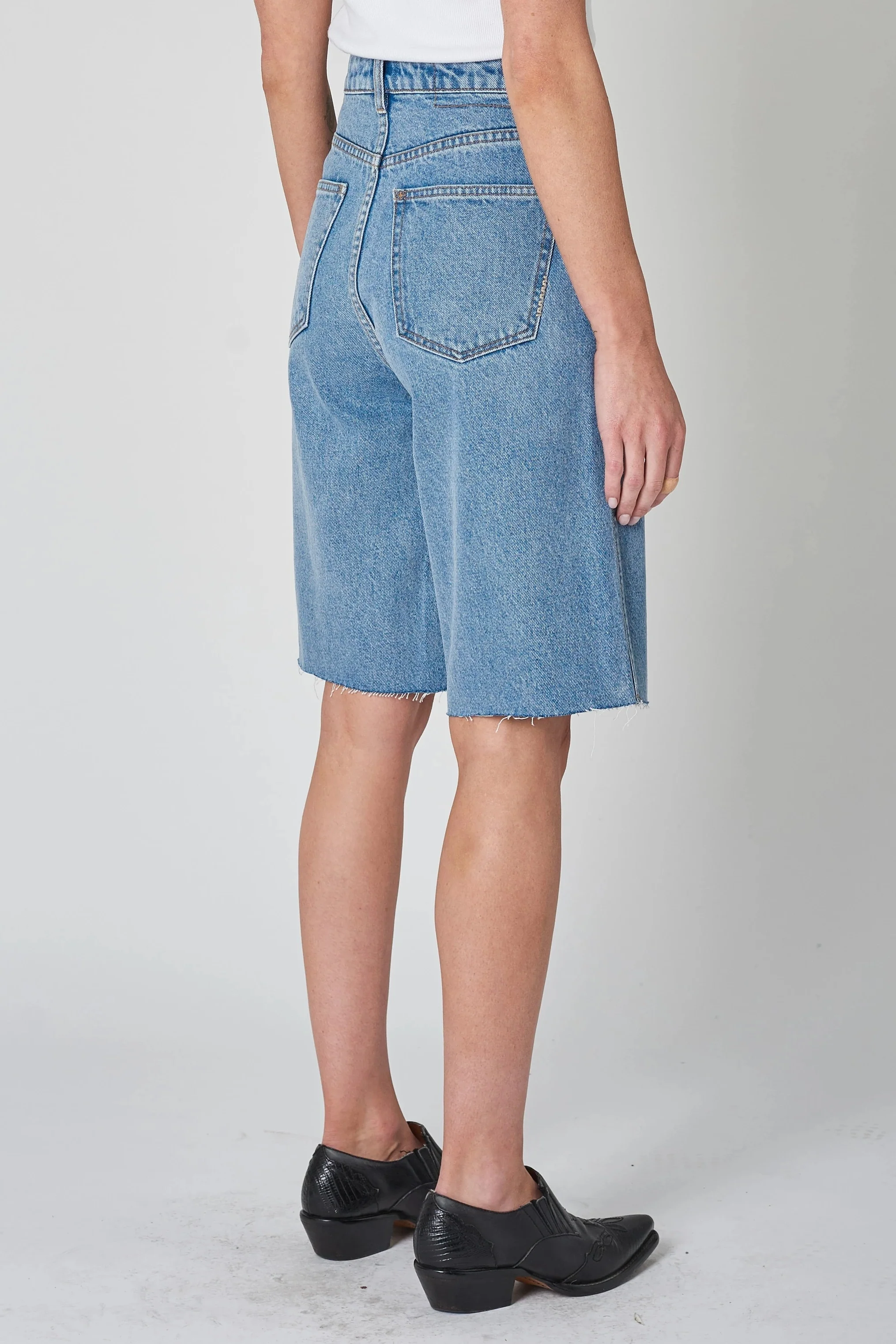 NEUW Womens Sade Denim Short - Serene Blue - Image 6