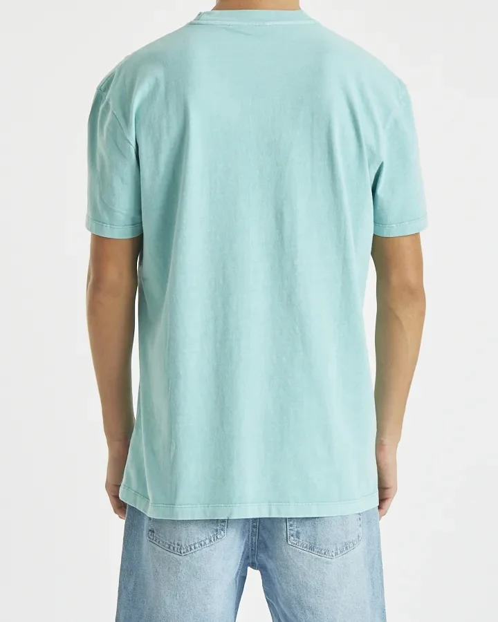 NOMADIC PARADISE Mens Always Relaxed Tee Shirt Pigment Aqua - Image 2