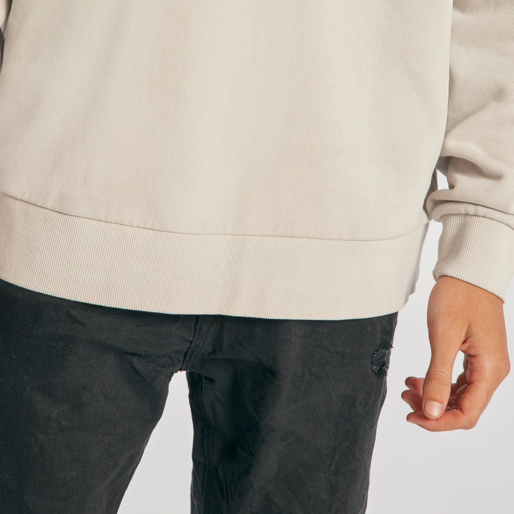 NOMADIC PARADISE Mens Fantasy Relaxed Jumper Pigment Glacier Grey - Image 3