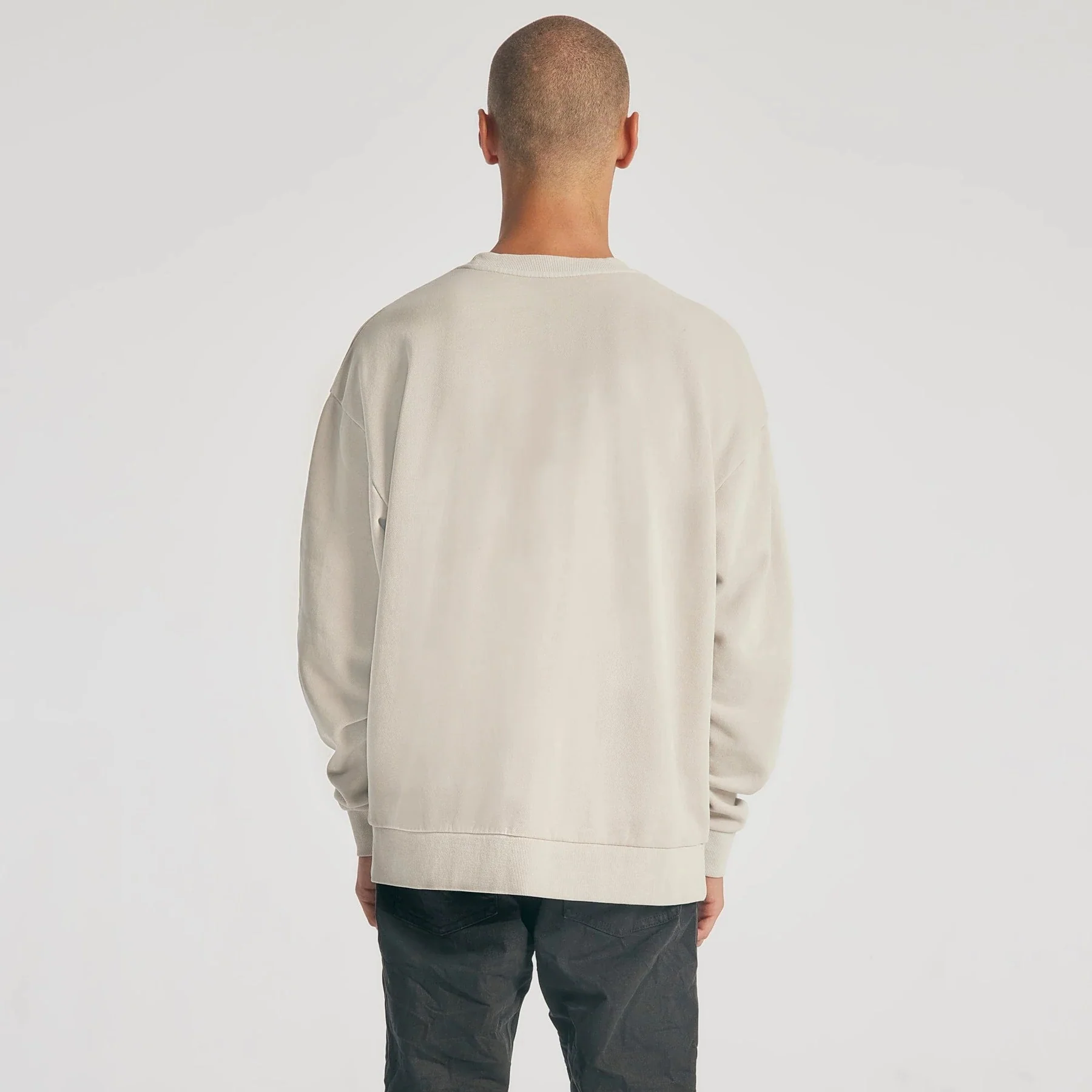 NOMADIC PARADISE Mens Fantasy Relaxed Jumper Pigment Glacier Grey - Image 6
