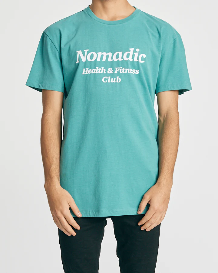 Nomadic Paradise MENS FITNESS CLUB STANDARD TEE - BRISTOL BLUE - Image 2