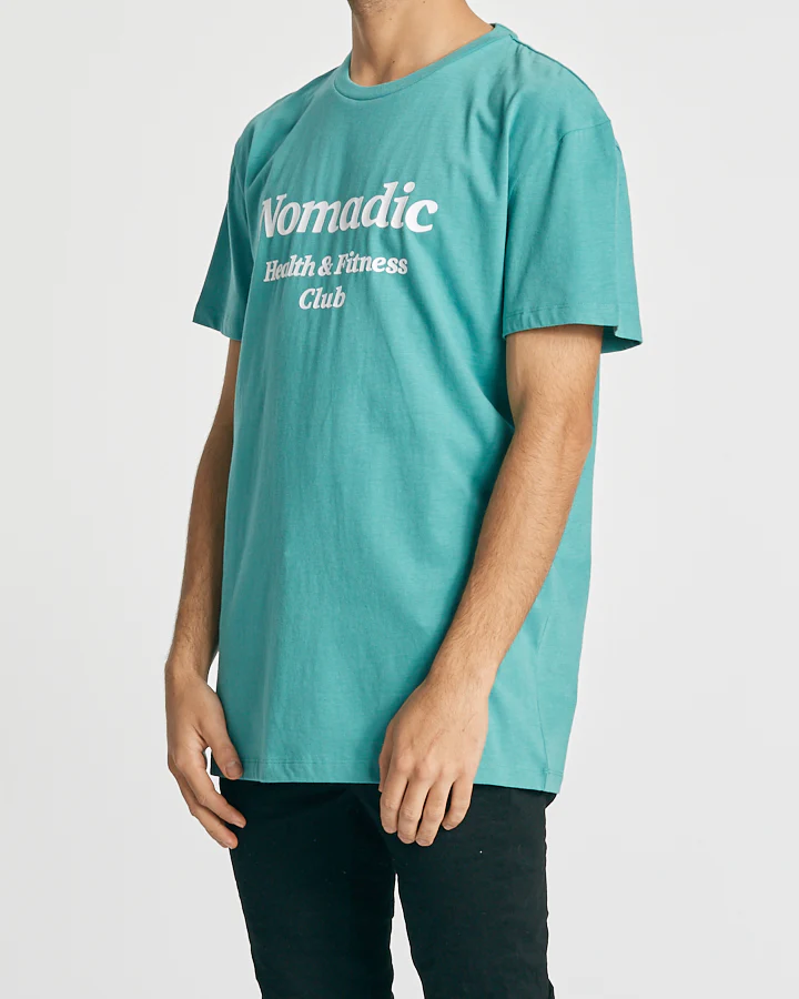 Nomadic Paradise MENS FITNESS CLUB STANDARD TEE - BRISTOL BLUE - Image 4