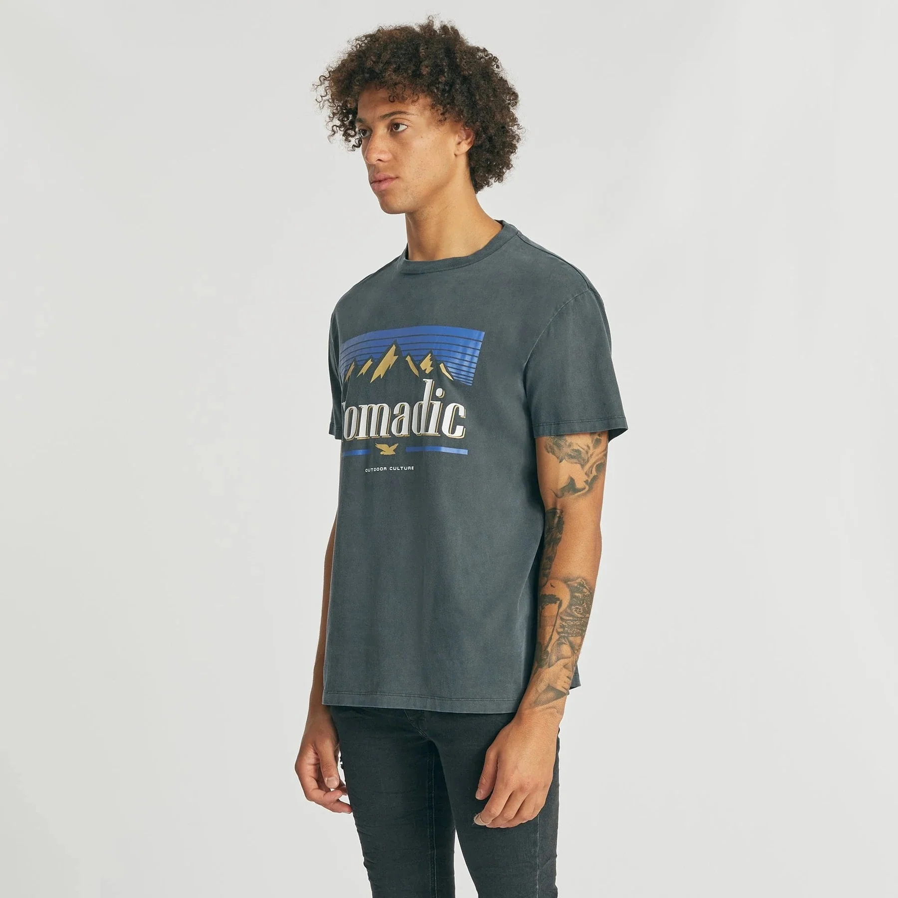 NOMADIC PARADISE Mens Moonlight Standard Tee Pigment Asphalt - Image 4