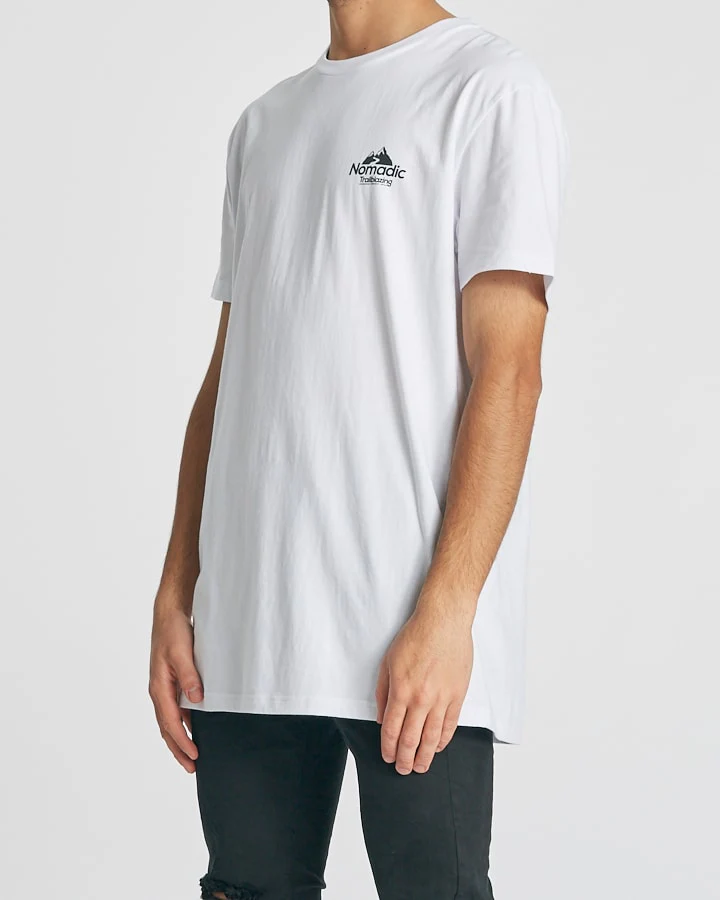 Nomadic Paradise MENS TRAILBLAZING STANDARD TEE - WHITE - Image 4