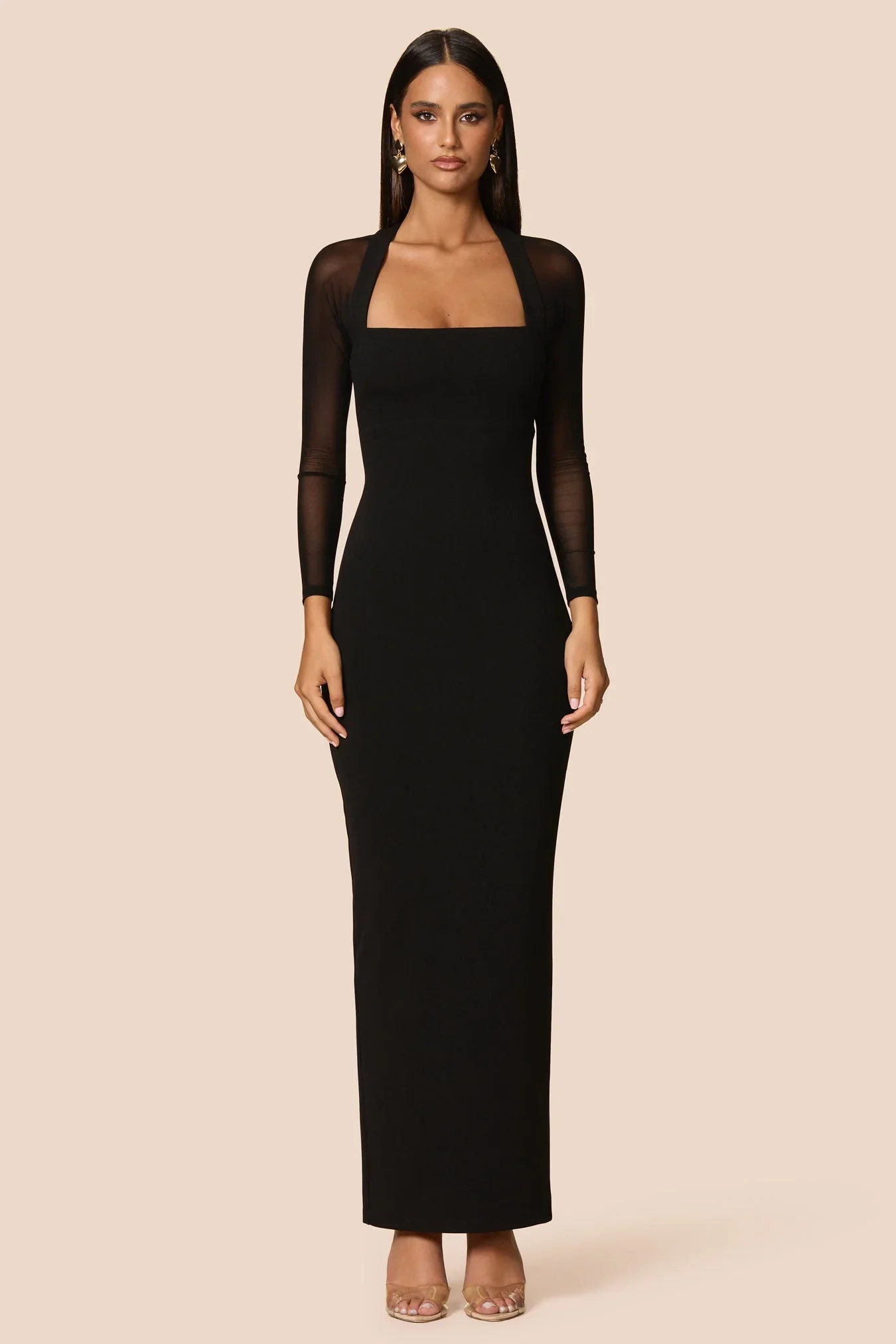 NOOKIE Womens Amore Mesh Maxi in Black - Image 2