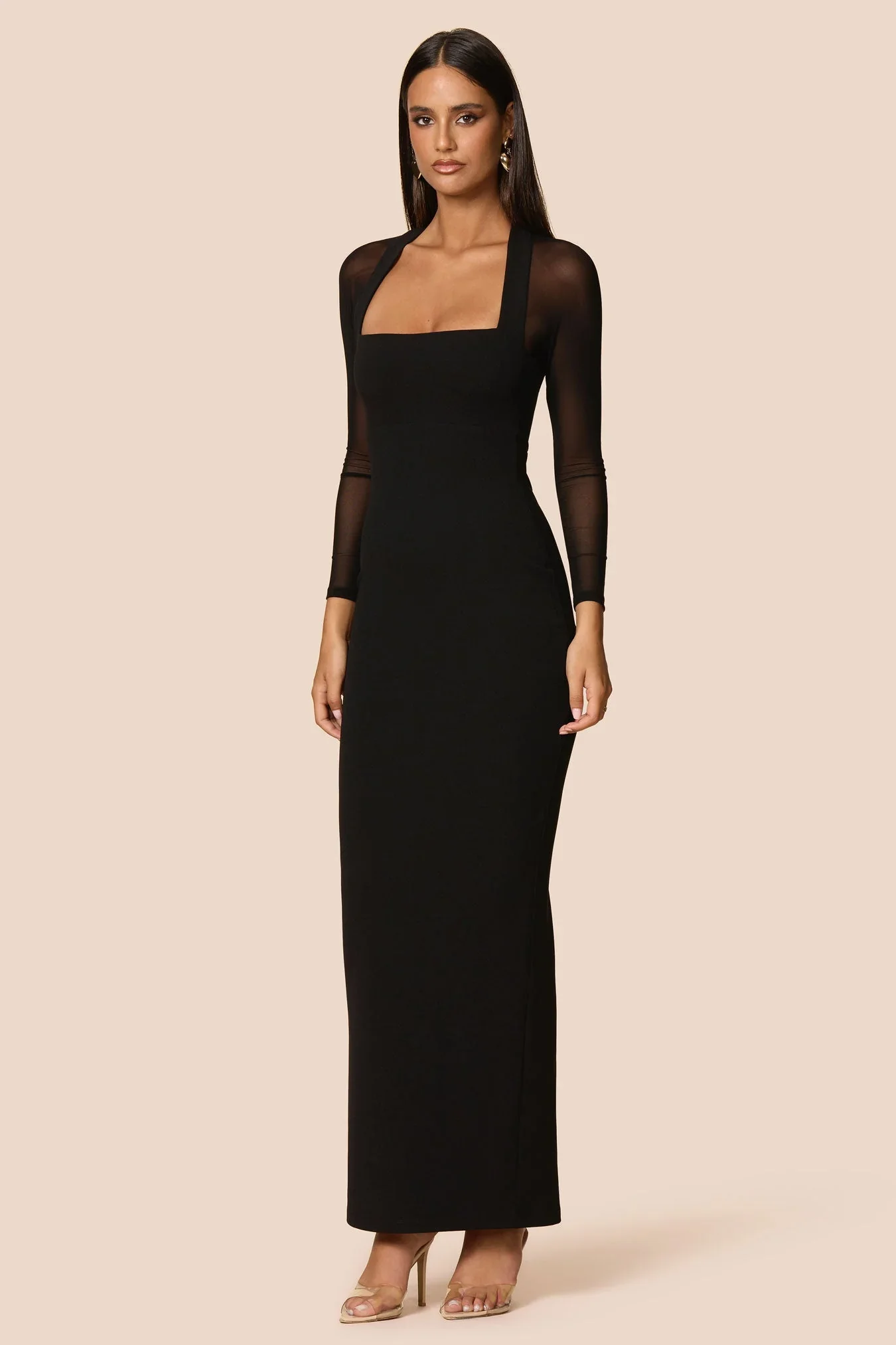 NOOKIE Womens Amore Mesh Maxi in Black - Image 3