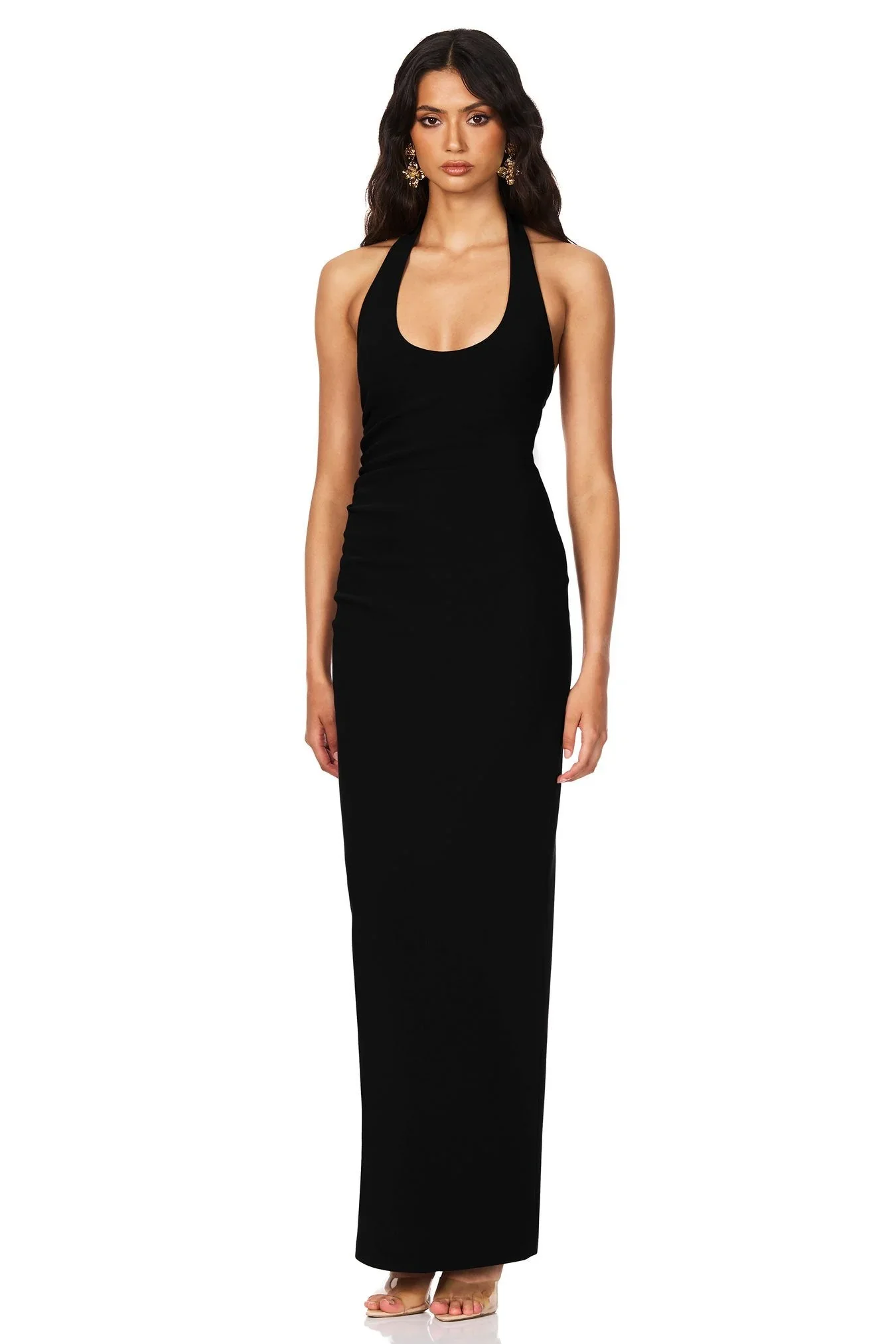 NOOKIE Womens Natalia Halter Maxi in Black - Image 3