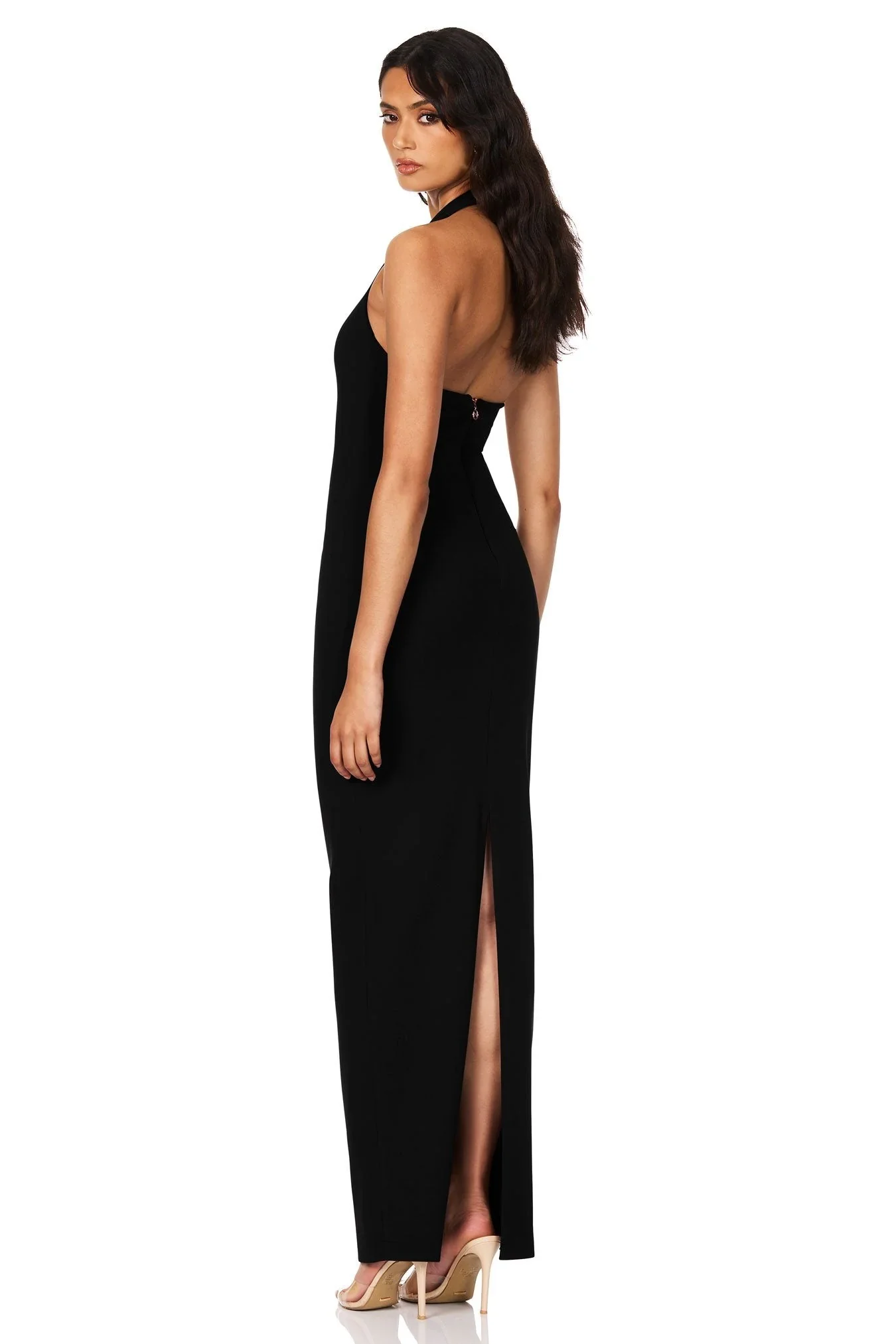 NOOKIE Womens Natalia Halter Maxi in Black - Image 4