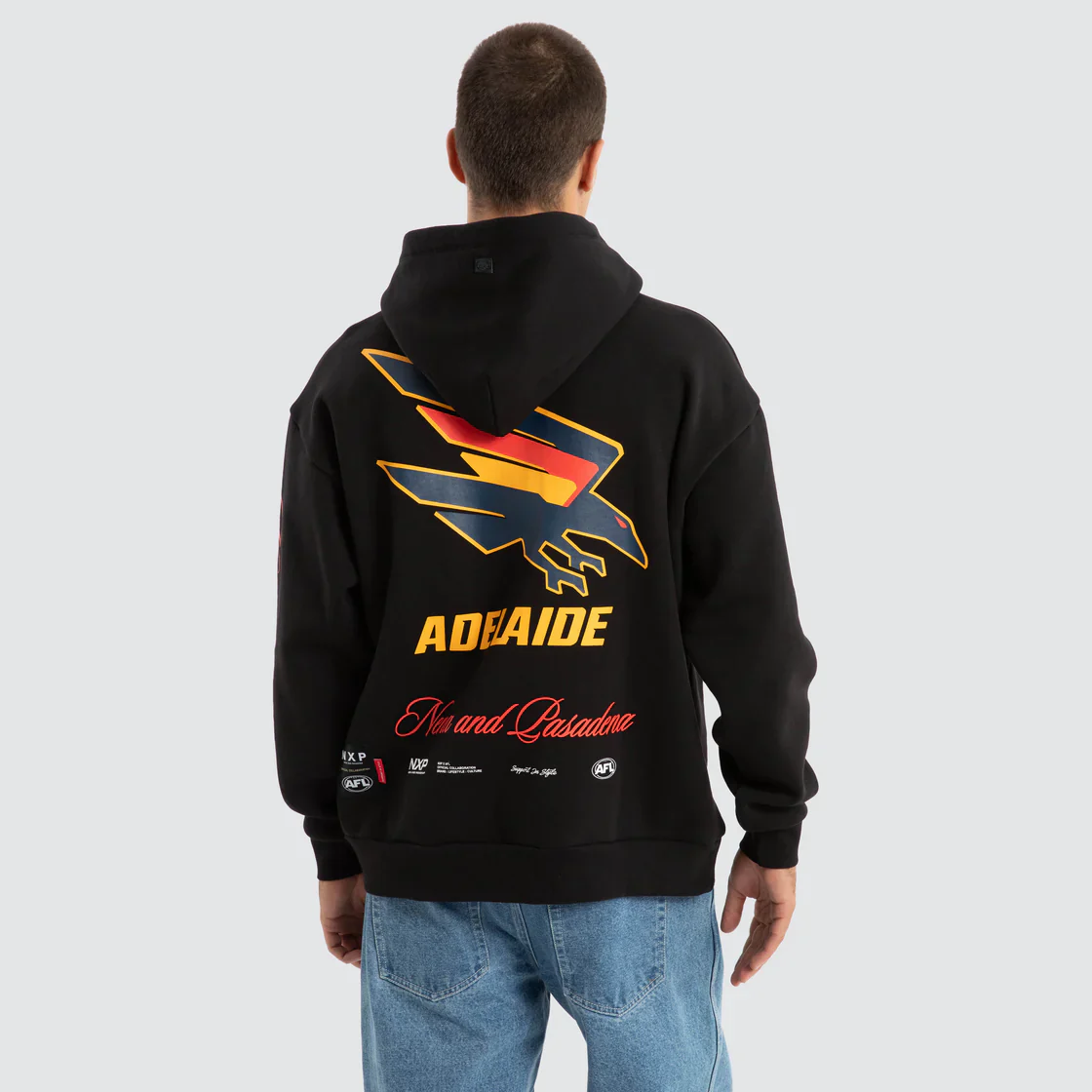 NXP x AFL Adelaide Season Hoodie in Jet Black - Image 6