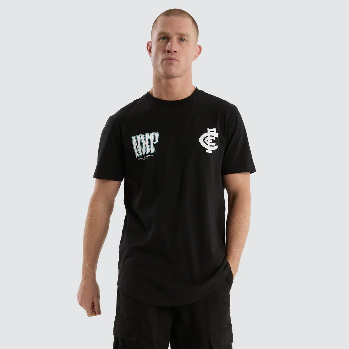 NXP x AFL Carlton Blues Legend Tee Jet Black - Image 3