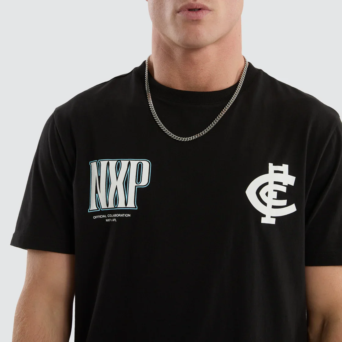 NXP x AFL Carlton Blues Legend Tee Jet Black - Image 4