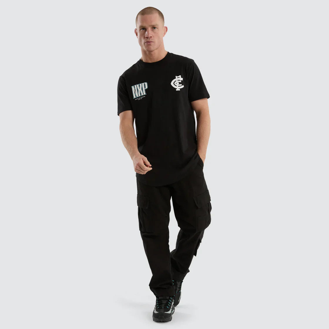 NXP x AFL Carlton Blues Legend Tee Jet Black - Image 5