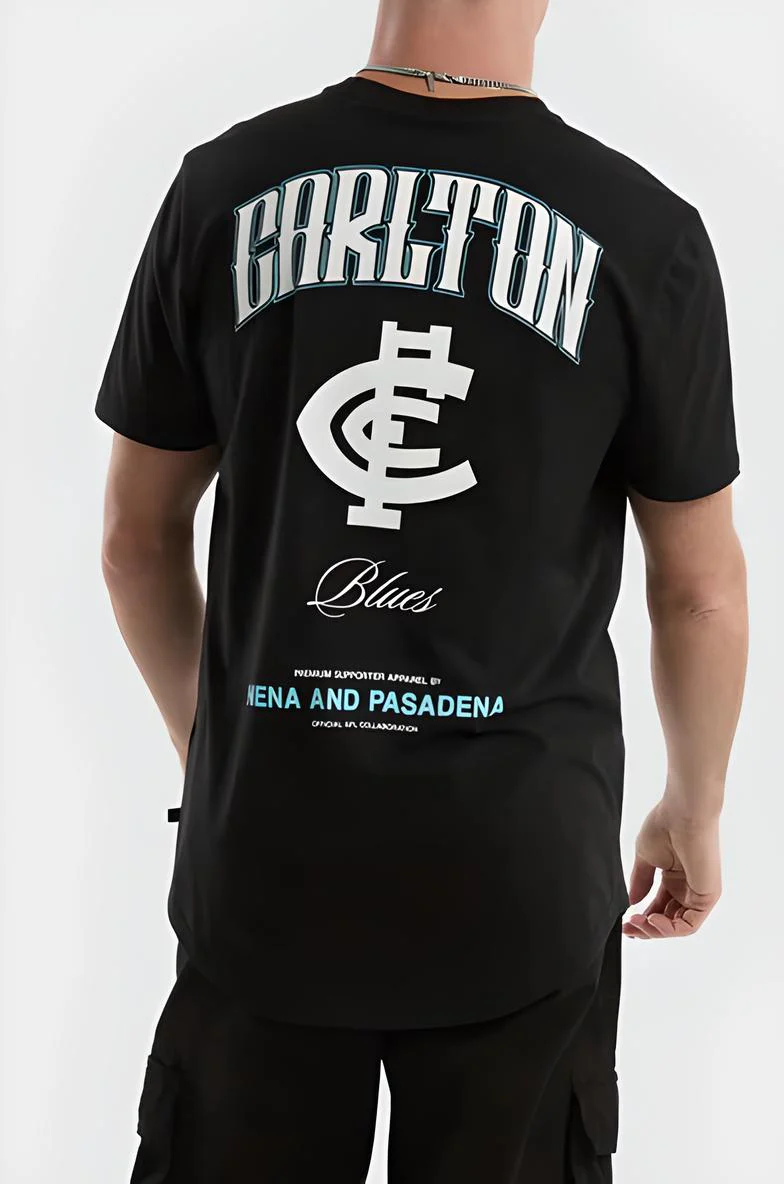 NXP x AFL Carlton Blues Legend Tee Jet Black - Image 6