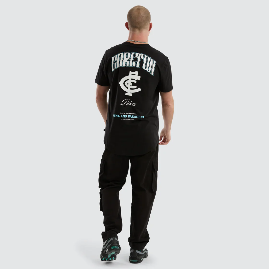 NXP x AFL Carlton Blues Legend Tee Jet Black - Image 7