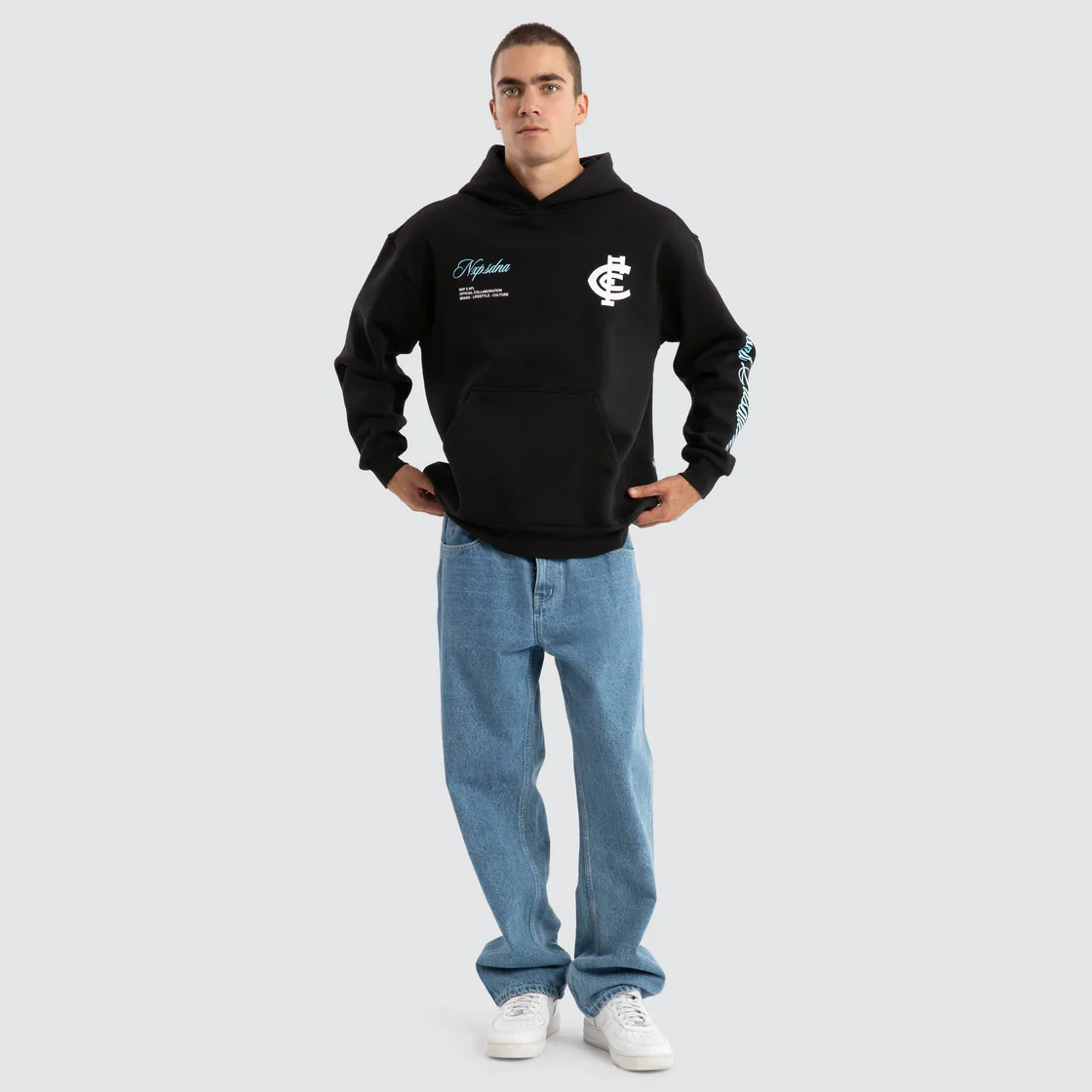 NXP x AFL Carlton Blues Season Hoodie - Jet Black - Image 3
