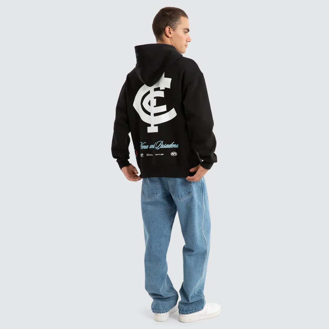 NXP x AFL Carlton Blues Season Hoodie - Jet Black - Image 5
