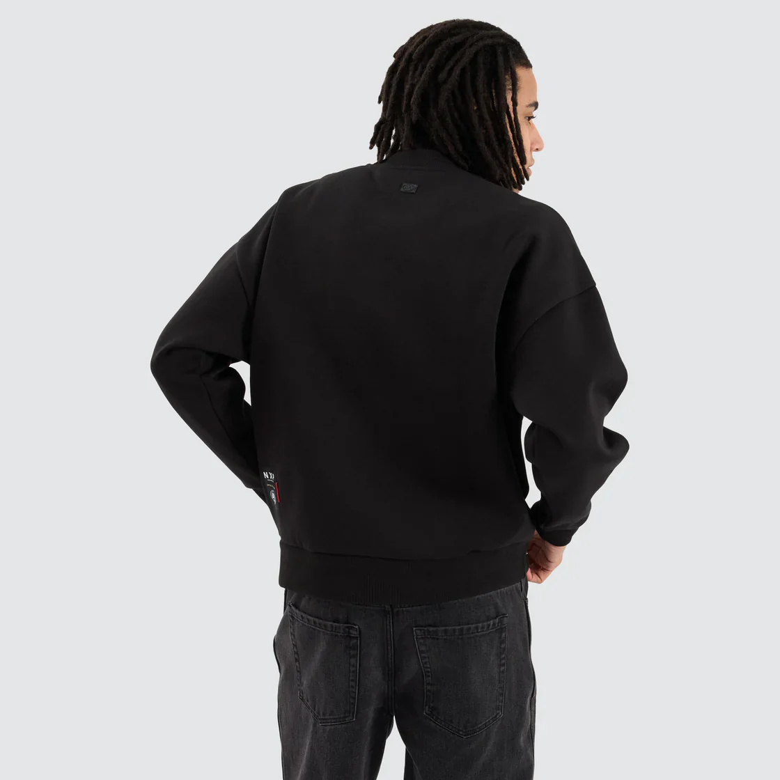 NXP x AFL Collingwood Magpies Box Fit Sweater - Jet Black - Image 7