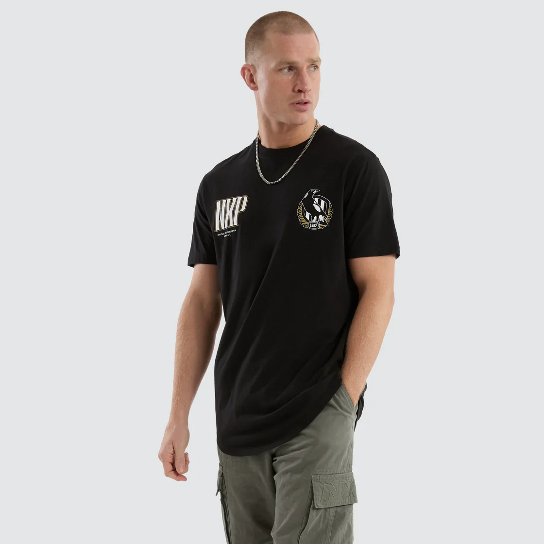 NXP x AFL Collingwood Magpies Legend Tee Jet Black - Image 3
