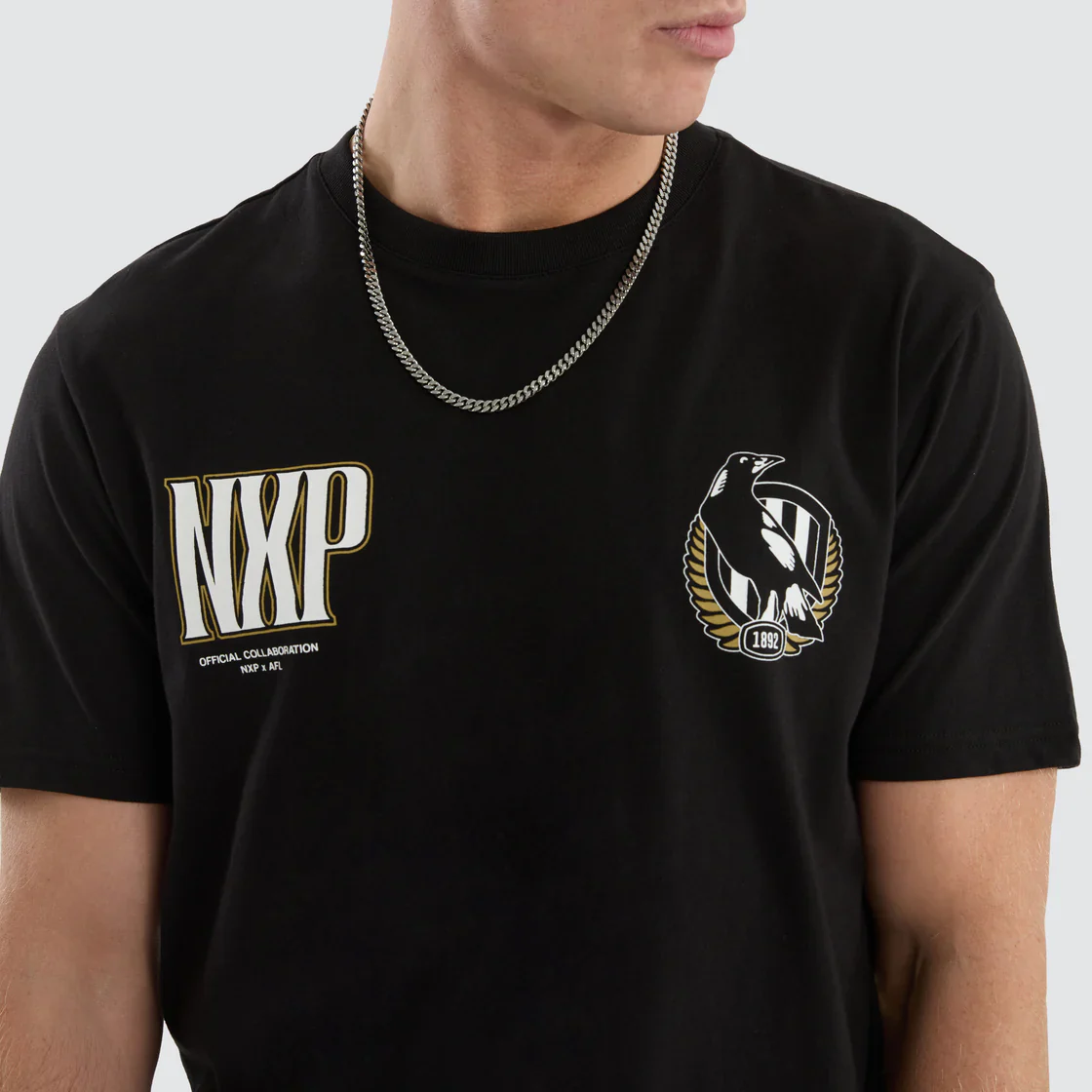 NXP x AFL Collingwood Magpies Legend Tee Jet Black - Image 4