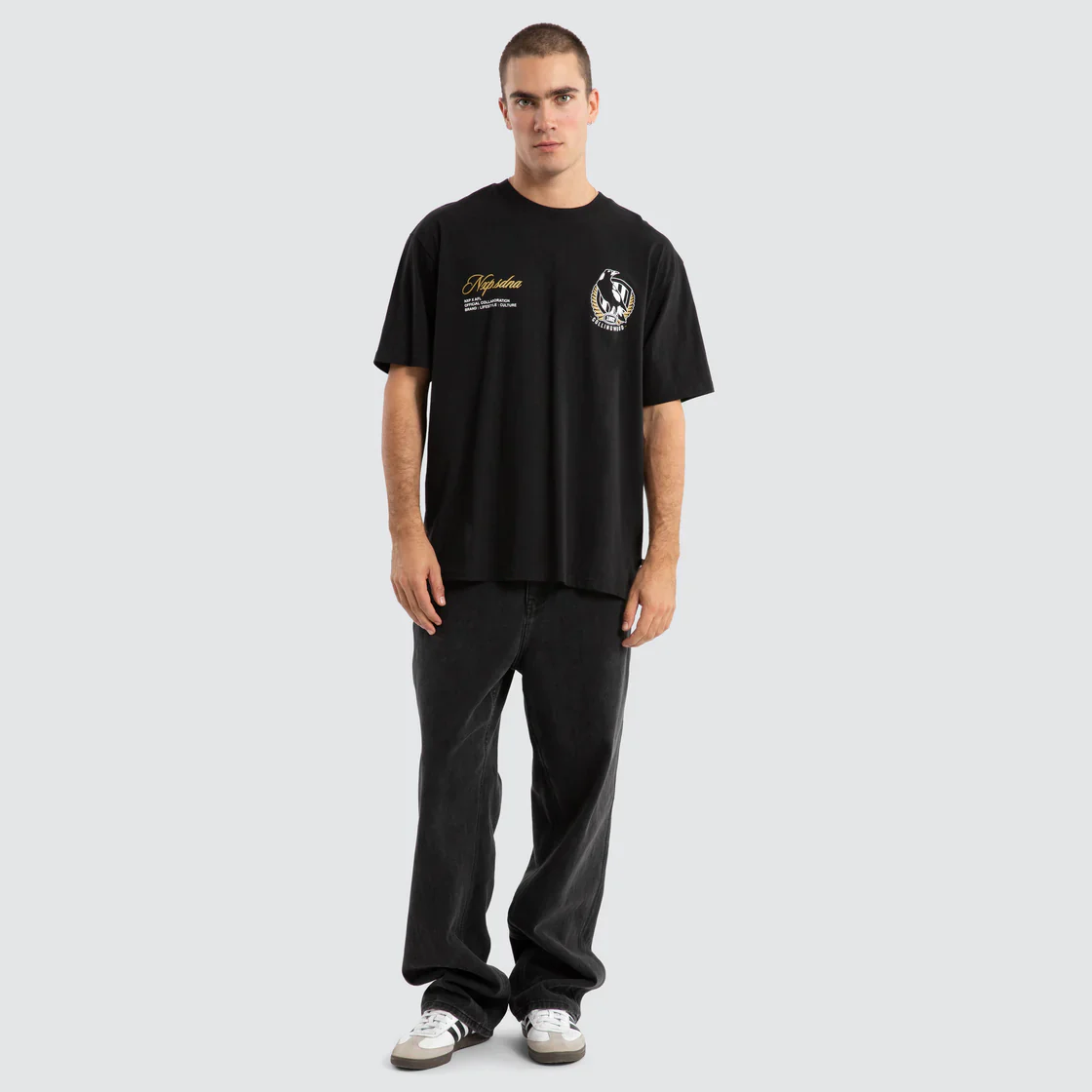 NXP x AFL Collingwood Magpies Season Tee Jet Black - Image 3