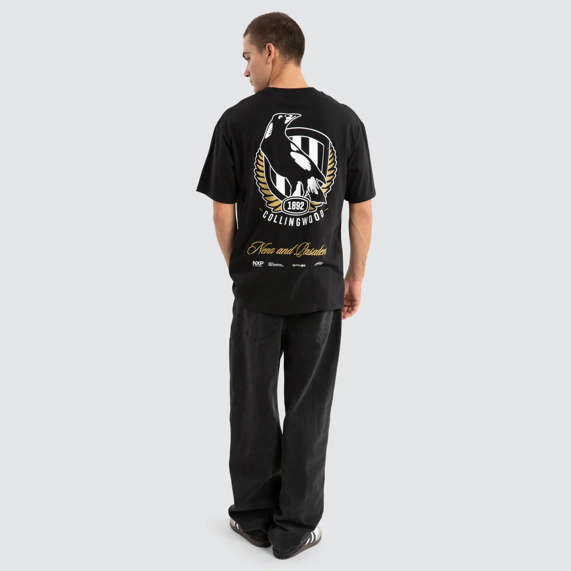 NXP x AFL Collingwood Magpies Season Tee Jet Black - Image 5
