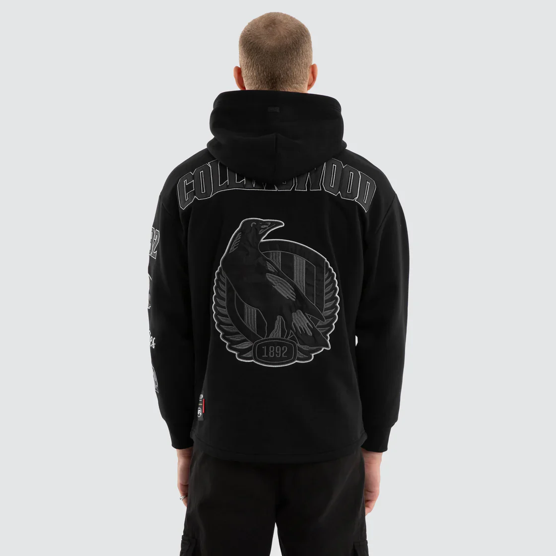 NXP x AFL Collingwood Magpies Simulation Hoodie in Jet Black - Image 2