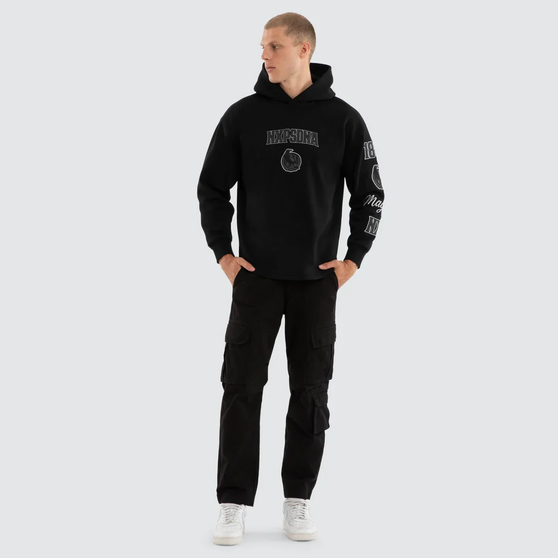 NXP x AFL Collingwood Magpies Simulation Hoodie in Jet Black - Image 6