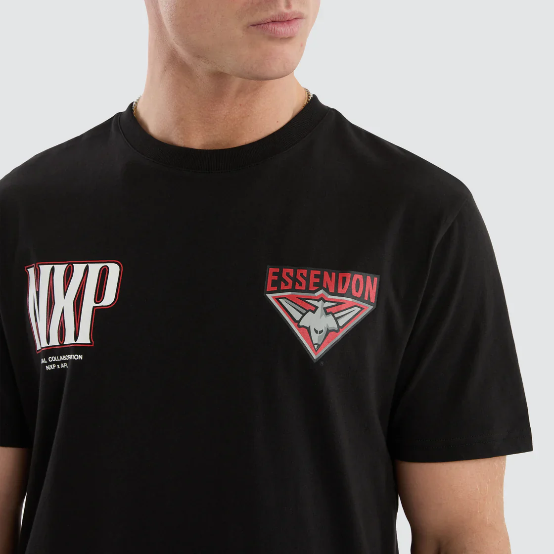 NXP x AFL Essendon Bombers Legend Tee Jet Black - Image 5