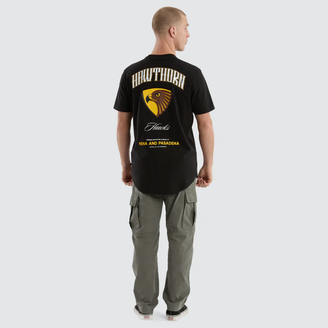 NXP x AFL Hawthorn Hawks Legend Tee Jet Black - Image 5