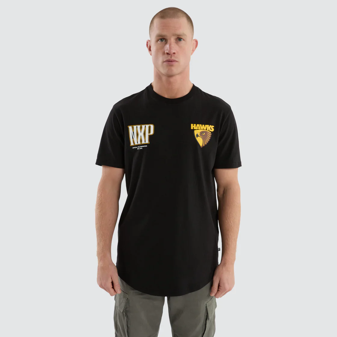 NXP x AFL Hawthorn Hawks Legend Tee Jet Black - Image 6