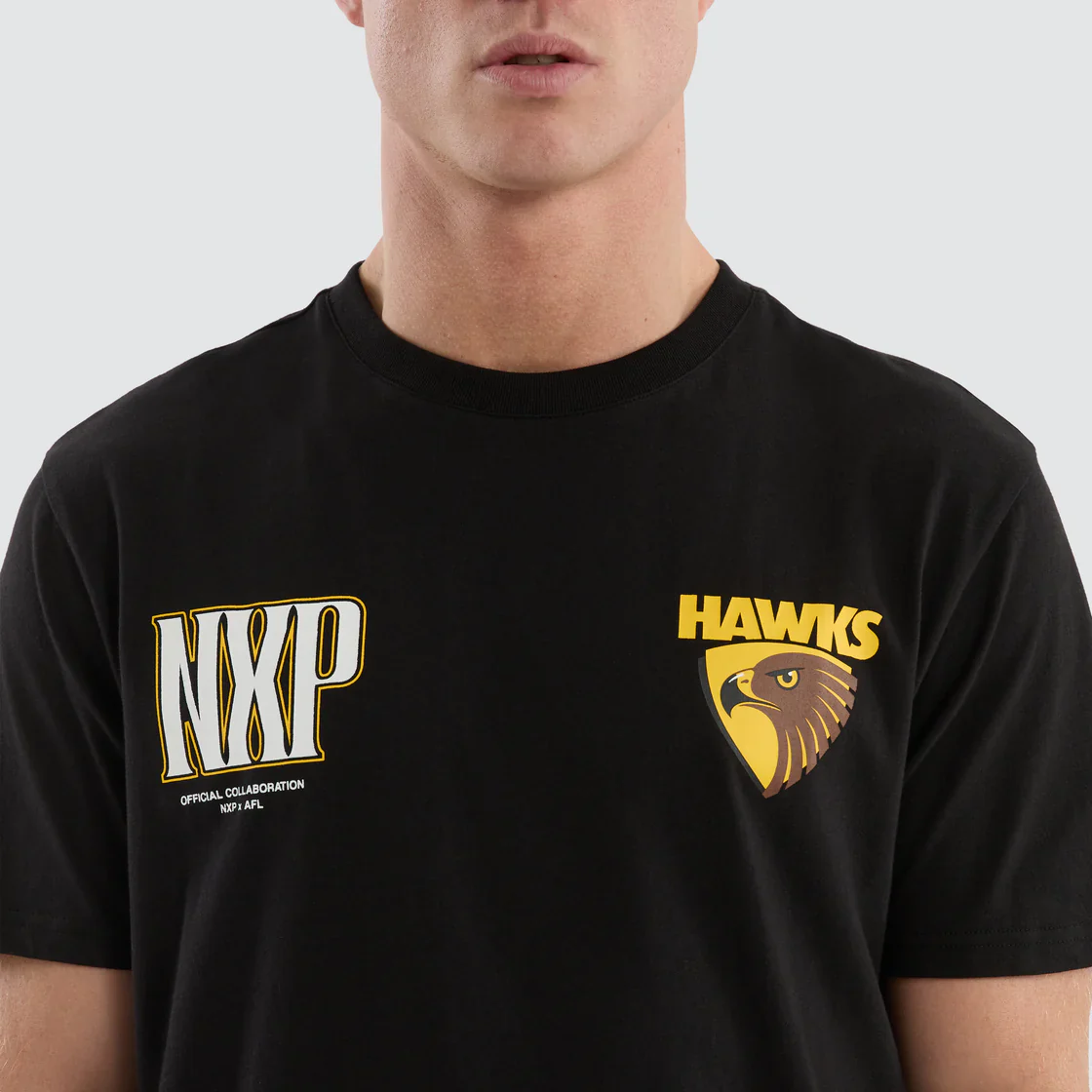 NXP x AFL Hawthorn Hawks Legend Tee Jet Black - Image 7