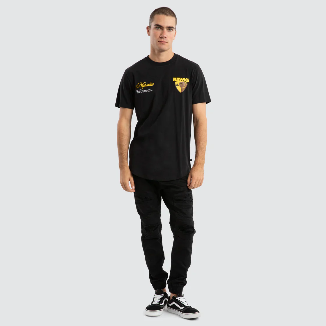NXP x AFL Hawthorn Hawks Prime Tee - Jet Black - Image 3