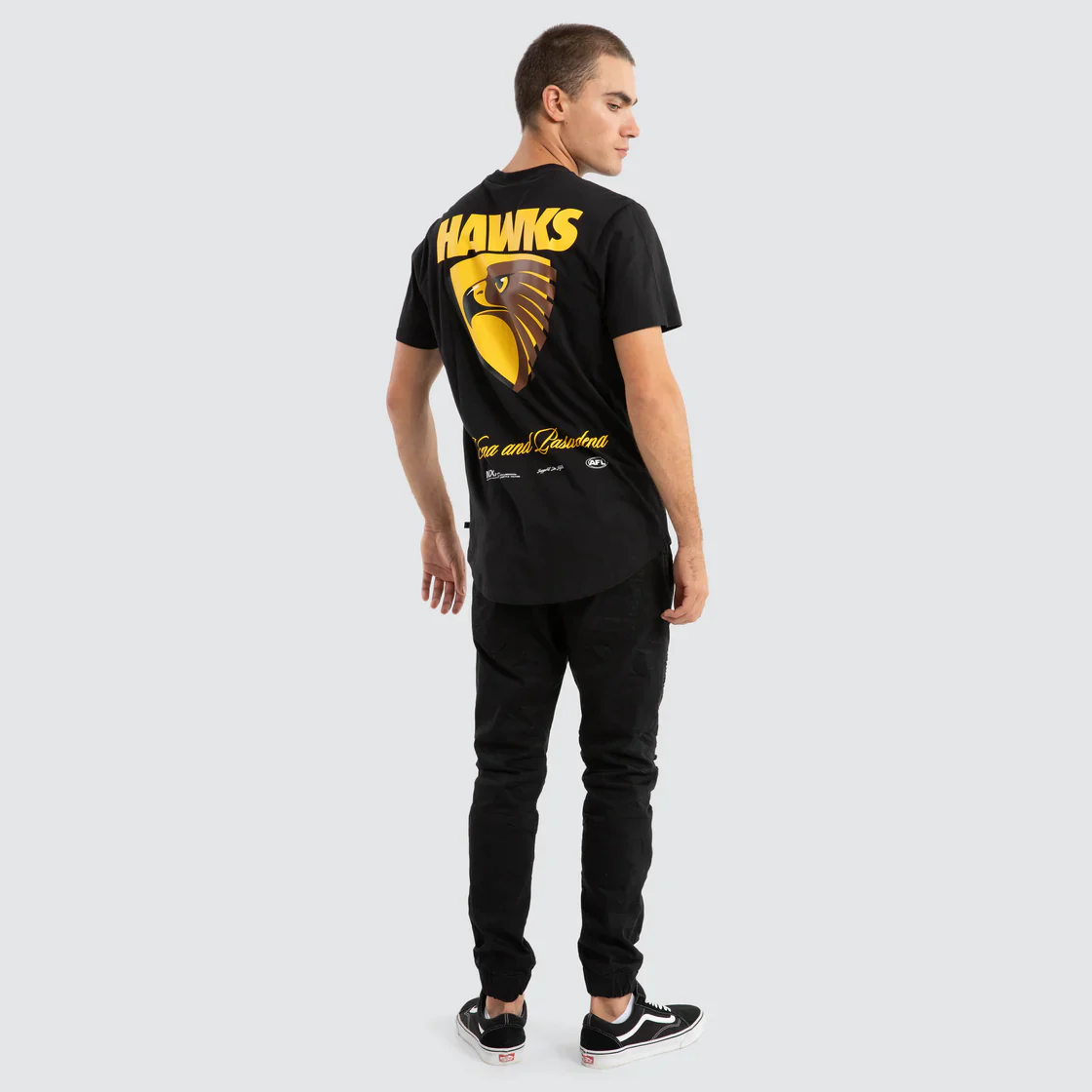 NXP x AFL Hawthorn Hawks Prime Tee - Jet Black - Image 5