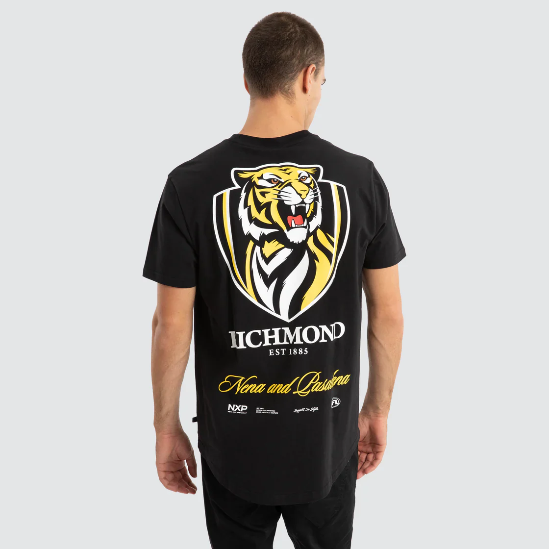 NXP x AFL Richmond Tigers Prime Tee - Jet Black - Image 2