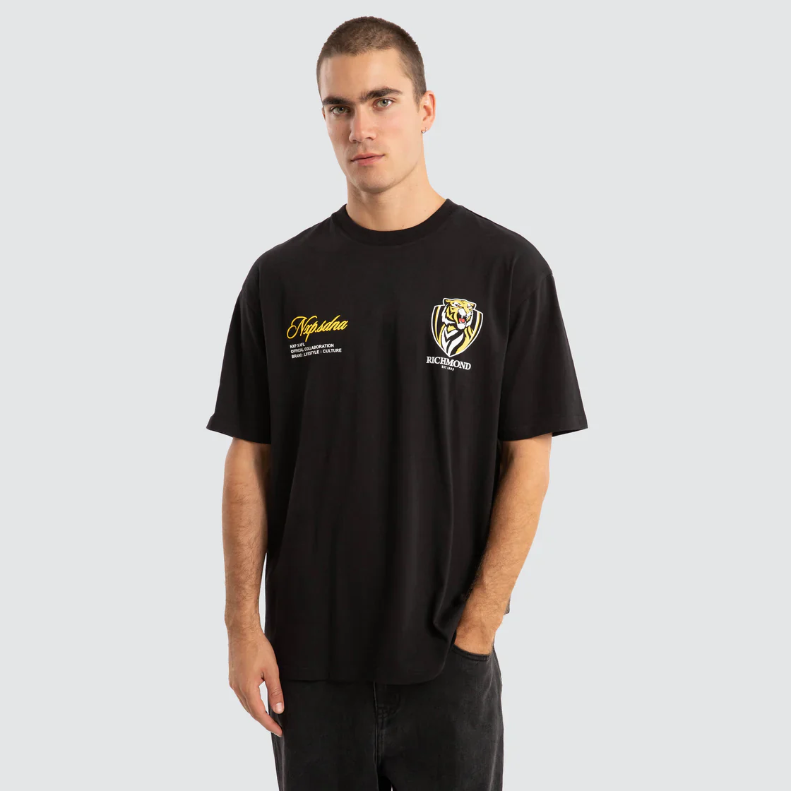 NXP x AFL Richmond Tigers Season Tee Jet Black - Image 4