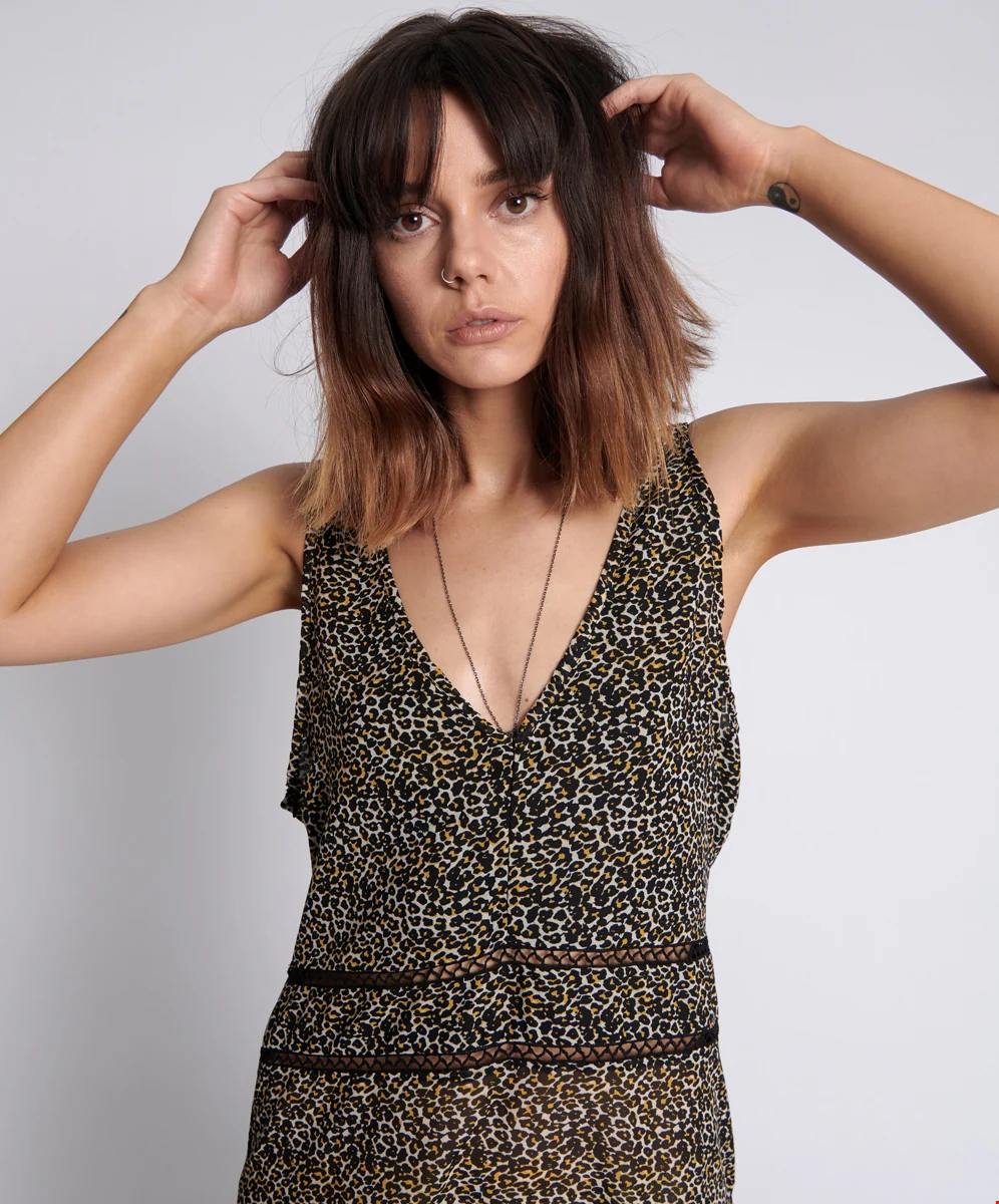 ONE TEASPOON Womens Animal Night Lover Dress - Animal Print - Image 3