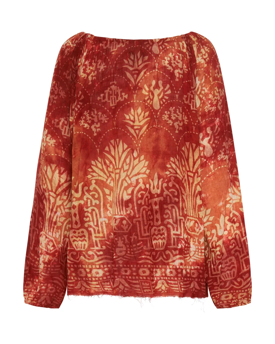 ONE TEASPOON Womens Babylon Garden Minoan Top - Fire - Image 9