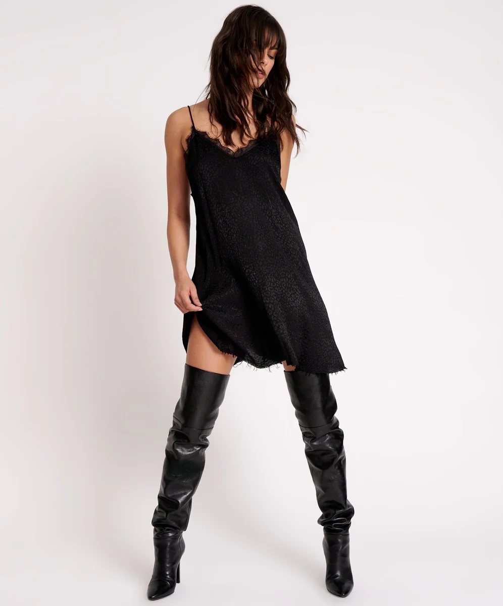 ONE TEASPOON Womens Black Angel Delirious Slip Dress - Image 7