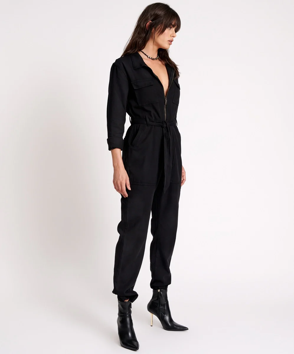 ONE TEASPOON Womens Black Claudia Overall - Image 4