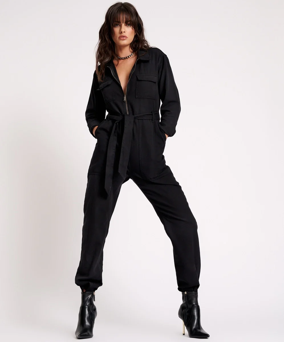 ONE TEASPOON Womens Black Claudia Overall - Image 8
