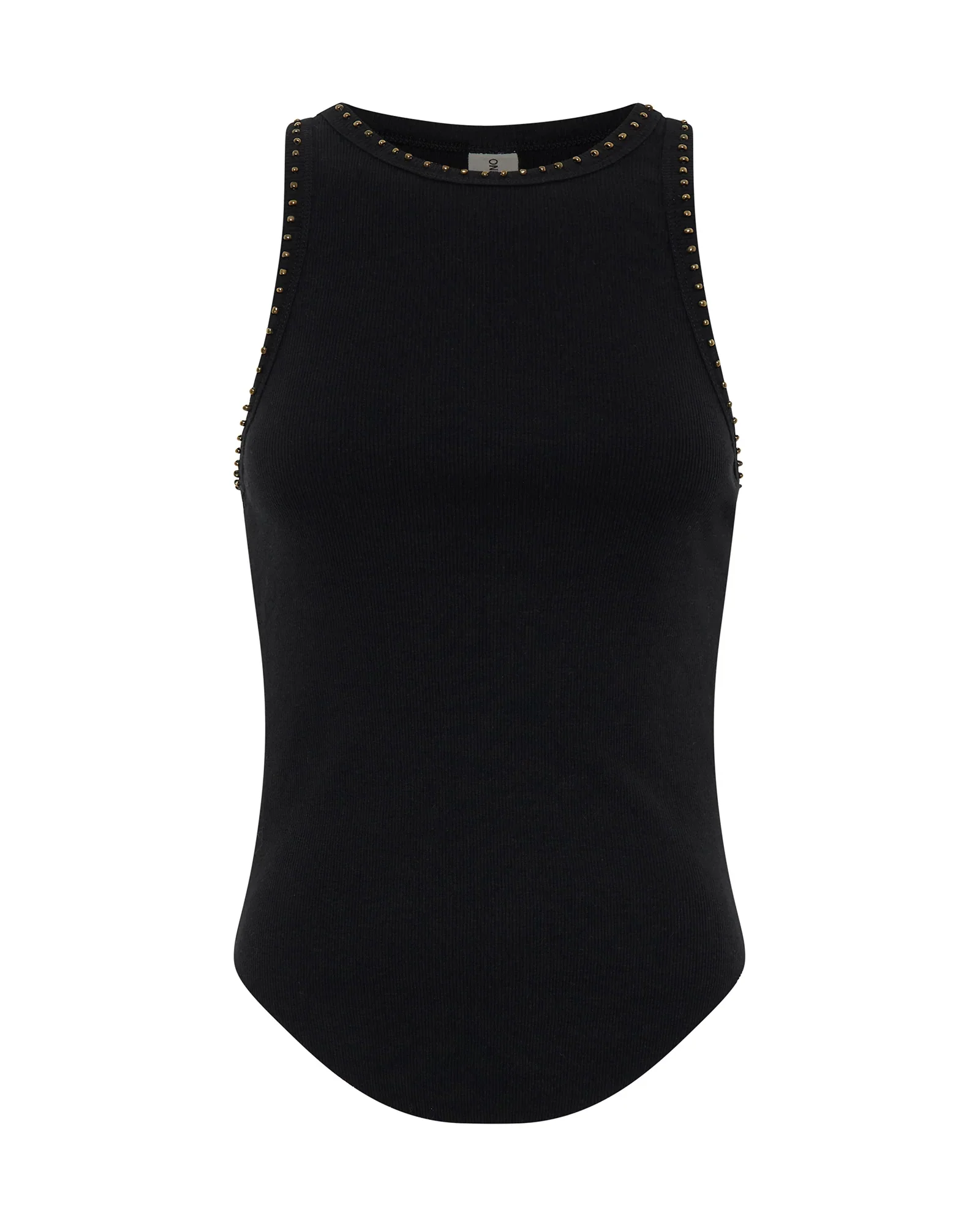 ONE TEASPOON Womens Hand Beaded Ramone Tank - Black - Image 8