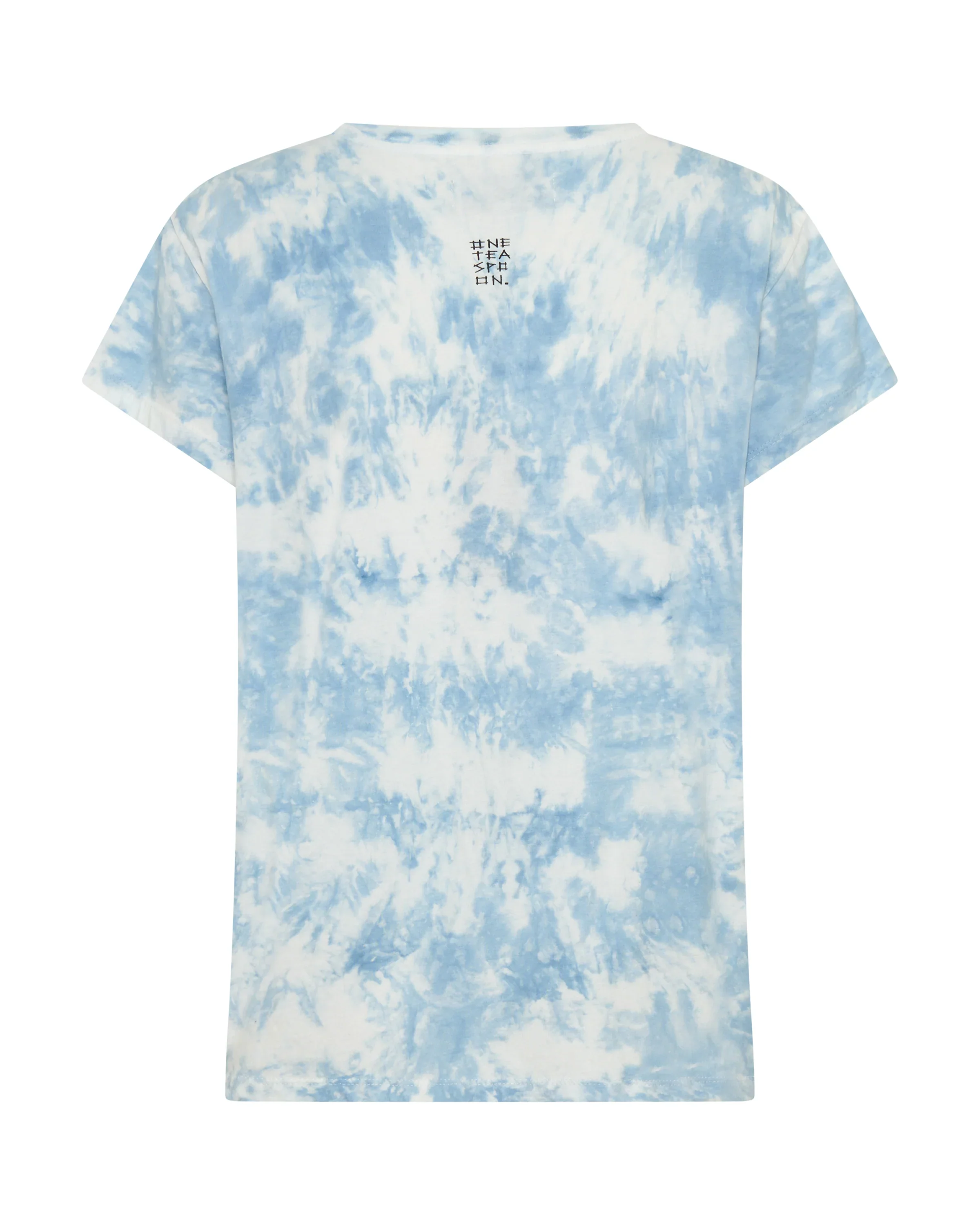ONE TEASPOON Womens Heart Tie Dye Classic Tee in Faded Blue - Image 13
