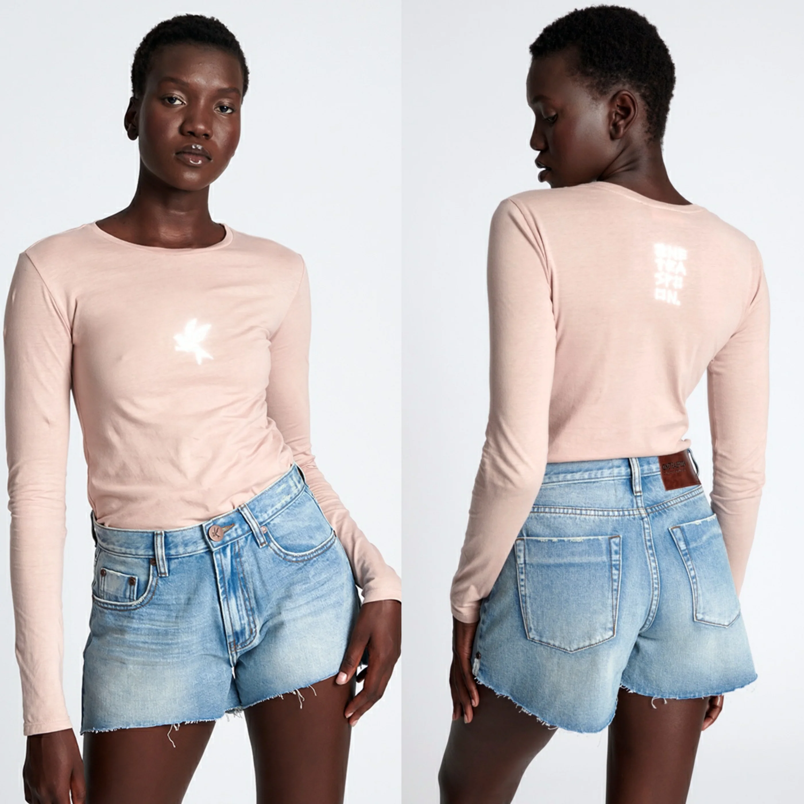ONE TEASPOON Womens Hendrixe Mid Waist Trucker Denim Shorts - Image 2