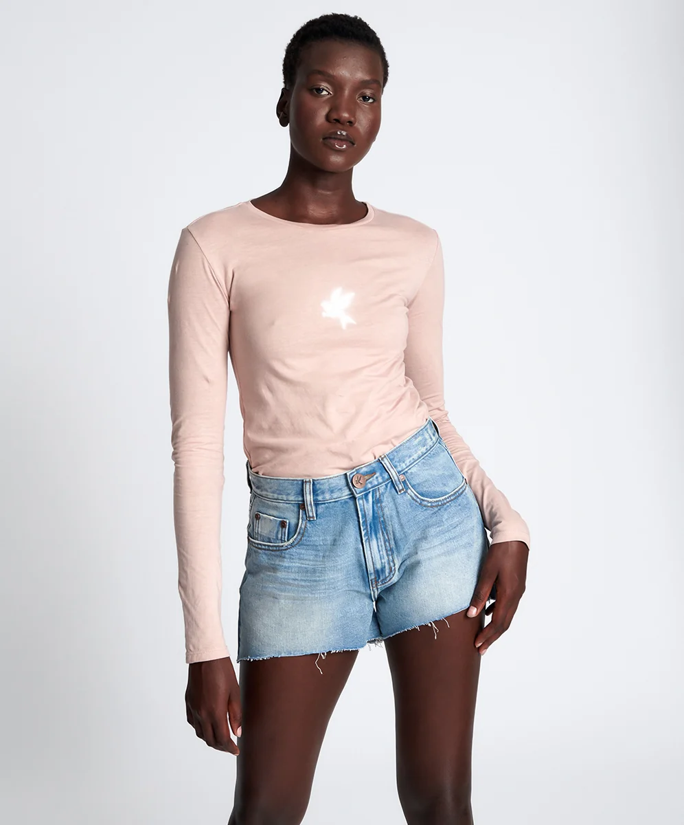 ONE TEASPOON Womens Hendrixe Mid Waist Trucker Denim Shorts - Image 9